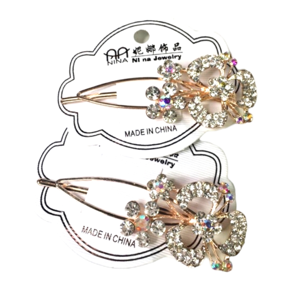 Rhinestone Hair clips Barrette Pin Wedding Prom